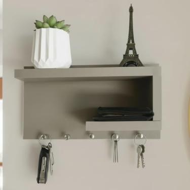 Imagem de Porta-Chaves Decorativo — Porta-Chaves Moderno Para Parede(Cinza)