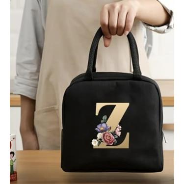 Imagem de Bolsa Térmica Portátil Para Trabalho e Escola Estampa com Letras (22 X 18,5 X 11,5 Cms) (Z)