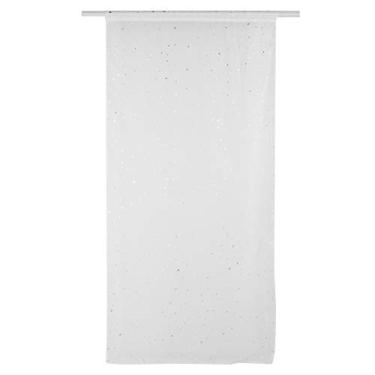 Imagem de SIWOTED Cortina de porta de janela de tule Cortina para quarto sala de estar cafeteria (Branca)