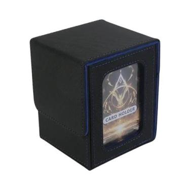 Imagem de Caixa De Cartas YuGiOh MTG Para 100+ Cartas Com 2 Divisores Em Couro P