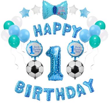 Imagem de Kit de balões, azul de 1º aniversário, 25 unidades de balões de látex