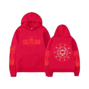 Imagem de Moletom Unissex Oversized De Algodão Com Capuz 2024 Cult of the Lamb A