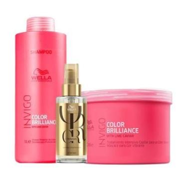Imagem de Kit Wella Professionals Invigo Color Brilliance Profissional - Shampoo e Máscara e Óleo-Unissex