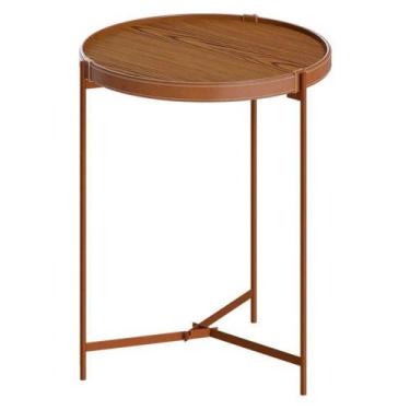 Imagem de Mesa Lateral Aqua Grande Freijó Cobre - Imcal - IMCAL MÓVEIS