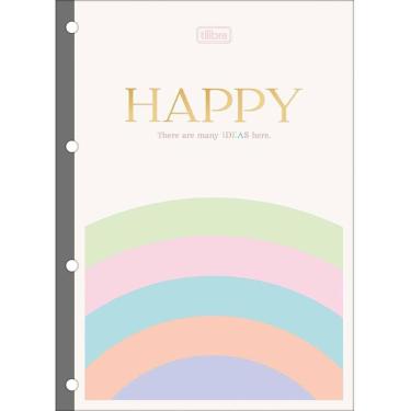 Imagem de Refil Tiliflex para Caderno Argolado Universitário Happy 80 Folhas Tilibra 5659