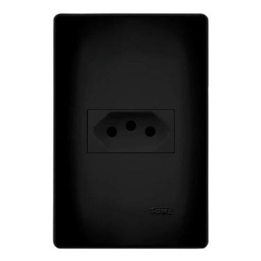 Imagem de Tomada Preta 2P+T 20A/250V Com Placa Habitat - Fame