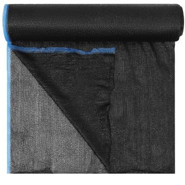 Imagem de Wowangce 40% 1,8 m x 30,5 m rolo de pano de sombra de ilhós a granel sombra protetor solar rede resistente a UV rolo de tecido para jardim estufa flor planta pátio canil dossel (preto)