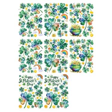 Imagem de predolo 8 Adesivos Decorativos de PVC Reutilizáveis ​​para Janelas do Dia de São Patrício, Ideais para Escritório, Porta de Vidro e Cozinha, Style a