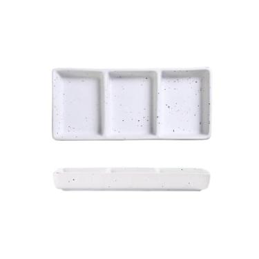 Imagem de Prato de molho de soja, prato de cerâmica, prato de sushi, bandejas divididas de refeições, beleza, fluxo, cor, porcelana, utensílios de mesa, tigelas de imersão (branco)