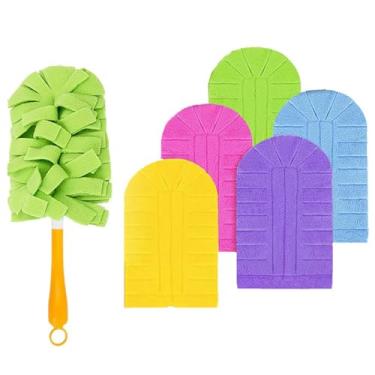 Imagem de Recargas de espanador eletrostático de 360°, refis de espanadores laváveis e resistentes 360 para cabo de espanador e alça superextensor para poeira de móveis, persianas, ventiladores de teto, paredes