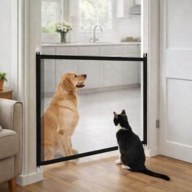 Imagem de Tela Proteção Pet Cão Gato 110x73cm Escada Porta Removível - TOP RIO