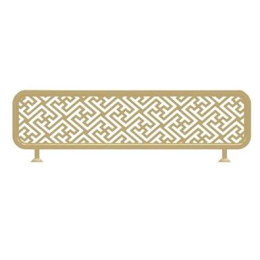 Imagem de Divisórias vazadas de metal para áreas de jantar - Divisória de painel de privacidade para cabine de restaurante, cerca baixa de bancada para bar de hotel, divisor de espaço para maior privacidade e