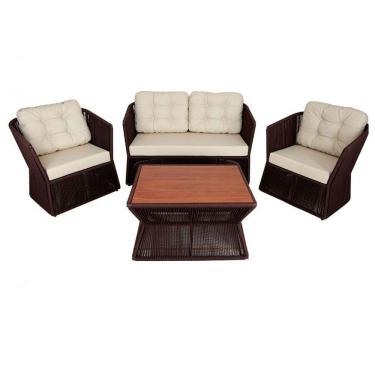 Imagem de Conjunto De Poltronas New York Em Alumínio E Corda Náutica Para área Jardim Sala Rami