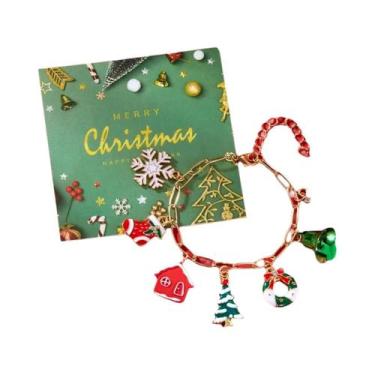 Imagem de Pulseira Temática De Natal Para Mulheres E Homens Com Temas De Casa Do