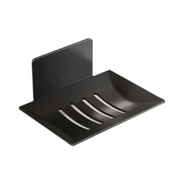 Imagem de Suporte de Sabonete Preto 2025, Não Perfurado, Montado na Parede, Orga