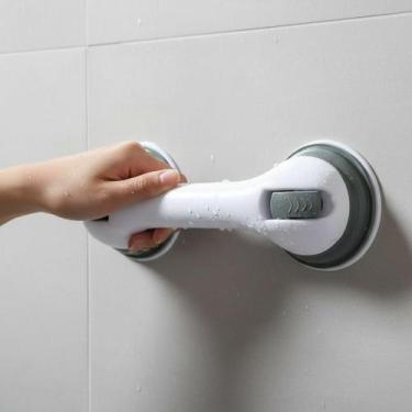 Imagem de Barra de Apoio de Segurança para Banheiro com Ventosas Forte, Alça Ant