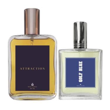 Imagem de Kit Perfume Masculino Attraction 100Ml + Golf Blue 50Ml - Essência Do 