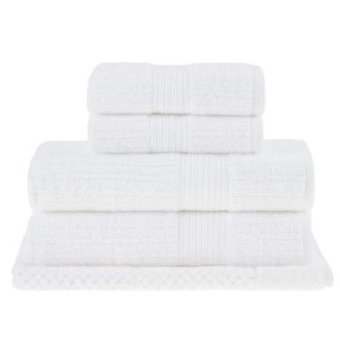 Imagem de Jogo toalha de banho gigante 5 peças fio penteado branco - buddemeyer