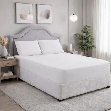 Imagem de Jogo de Lençol Casal 3 Peças Micropercal 400 Fios Conforto Luxo