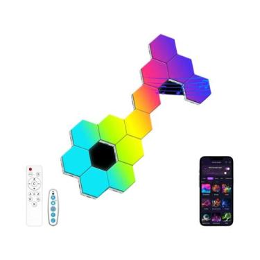 Imagem de Luz De Parede Hexagonal Inteligente Quantum LED Com Sincronização Musi