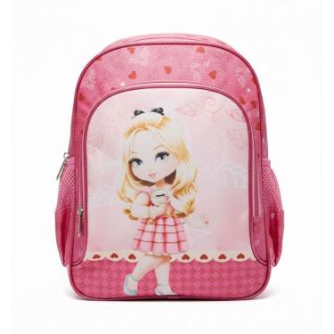 Imagem de Mochila Escolar Infantil Baby Jolie Loira Rosa - Gv Bolsas