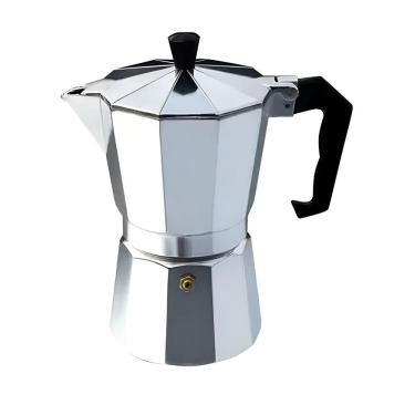 Imagem de Cafeteira Italiana 6 Xicaras Expresso Grande Moka Luxo Prata Aluminio Manual Profissional