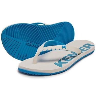 Imagem de Chinelo Kenner Red Masculino - Branco e Azul, 38
