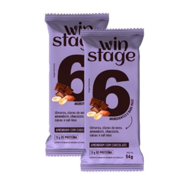 Imagem de Kit 2X: Barra de Proteína Amendoim C/ Chocolate WinStage 54g