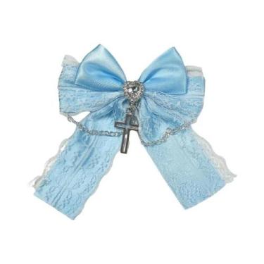 Imagem de Clipe De Cabelo Estilo Lolita Preto E Branco Para Meninas E Mulheres, 