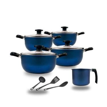 Imagem de Jogo De Panelas 4 Peças mais caneco 14 Azul - ARS