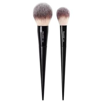 Imagem de Kit Pincéis de Maquiagem Maange Premium com 2 Peças Cor:Preto, Preto