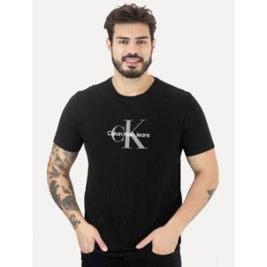 Imagem de Camiseta Calvin Klein Jeans Masculina Reissue Large Logo Preta-Masculino