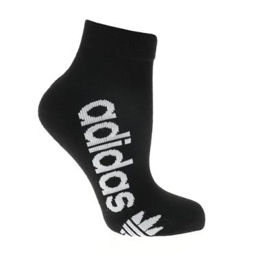 Imagem de adidas Pacote com 6 meias masculinas Originals Trefoil de corte baixo, (tamanho de sapa...