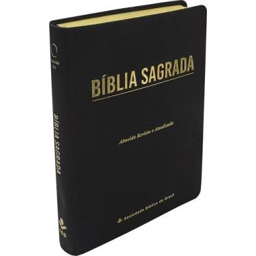 Imagem de Bíblia Sagrada - Letra Gigante - PRETA - Linha Ouro - SBB
