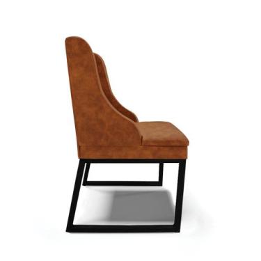 Imagem de Cadeira Sala de Jantar Industrial Preto kit 6 Liz Sint PU D03 - D'Ross