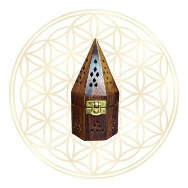 Imagem de Incensário de Mesa Artesanal Indiano de Madeira Premium - Fluir, Redon