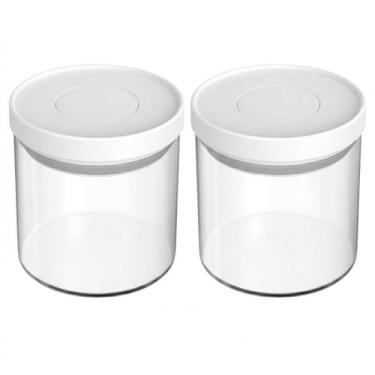 Imagem de Kit 2 Potes Herméticos Vidro 700ml Tampa Pressão 3KAM