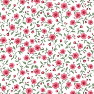Imagem de Tecido Tricoline Floral Florença 100% Algodão - - Tecidos Caldeira, Ro