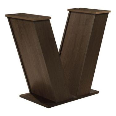 Imagem de Base para Mesa Retangular em MDF  Formato V - Confortse, Chocolate