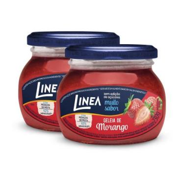 Imagem de Kit 2 Geleias Linea Sabor Morango de 230g Zero Sem Açucares