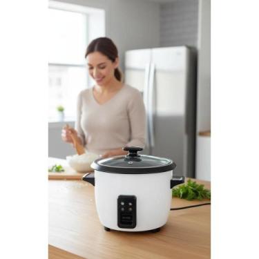 Imagem de 2x Panela Arroz Elétrica 1.3L 7 Xícaras Cozimento Vapor Bran - Congrat
