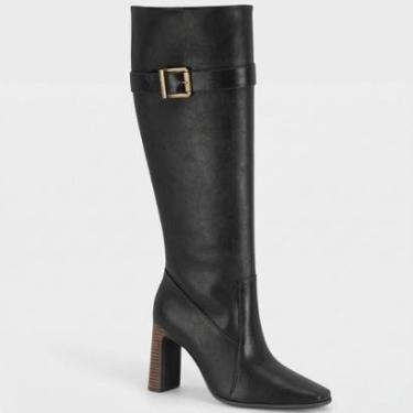 Imagem de Bota Vizzano Cano Alto Salto Listrado Feminina-Feminino