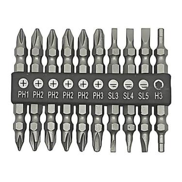 Imagem de Jogo de Bits Ponta Dupla BIT-165 10 Peças 65MM para Furadeira e Parafu