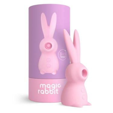 Imagem de Vibrador Clitoriano Ingrid Guimarães Magic Rabbit Recarregável - Rosa 