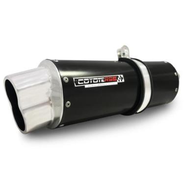 Imagem de Escape / Ponteira Coyote RS5 Boca 8 Aluminio Oval 2X1 - GS 500 - Suzuk