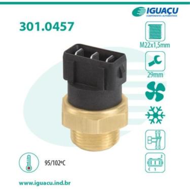 Imagem de Termo interruptor do radiador Volkswagen Pointer 1994 a 1997 - IGUAÇU
