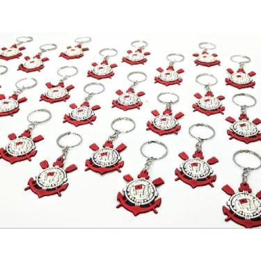 Imagem de chaveiro do Corinthians Lembrancinha Aniversário Tema futebol Campeona