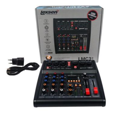 Imagem de Mesa De Som 3 Canais Lmc3 Lexsen Interface Bt/usb/48gravação