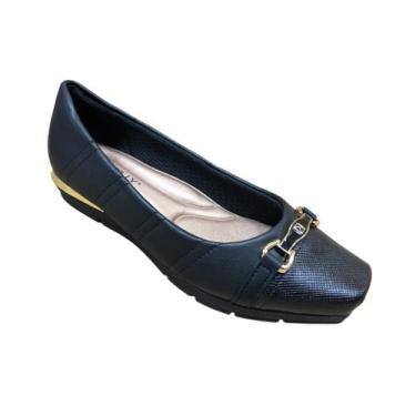 Imagem de Sapato Feminino Piccadilly Confortável Anabela Baixo Joanete, Preto, 3