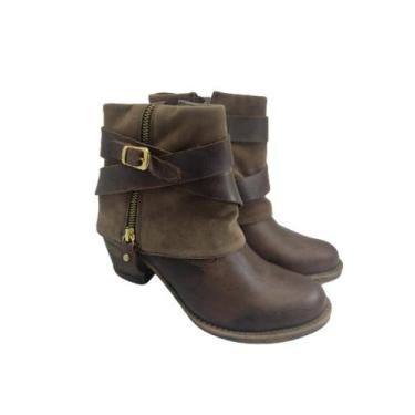 Imagem de Bota Feminina Em Couro Marrom. - SAPATOS E CORES., 36